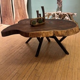 68" ROUND SOLID WOOD DINING TABLE